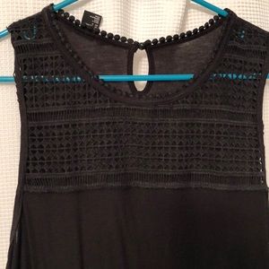 Black sleeveless top